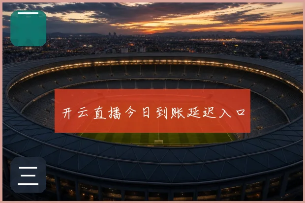 开云直播今日到账延迟入口